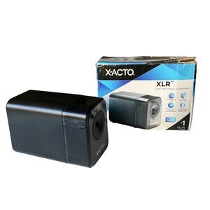XLR Office Electric Pencil Sharpener, AC-Powered, 3" x 5.5" x 4", Charcoal Black